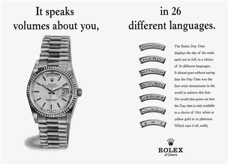 rolex day date different languages